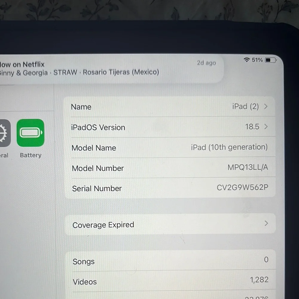 Apple Blue iPad 10th Gen